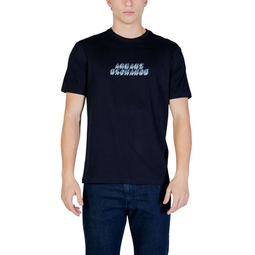 Armani Exchange Blue Cotton Men's T-Shirt